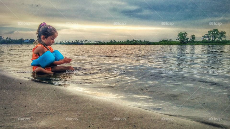 Beach, Water, Girl, Sea, Child