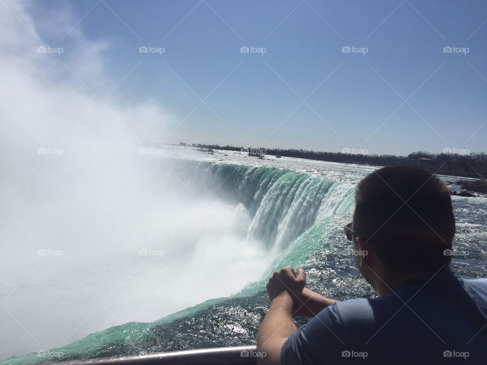 Enjoying the Niagara Falls view