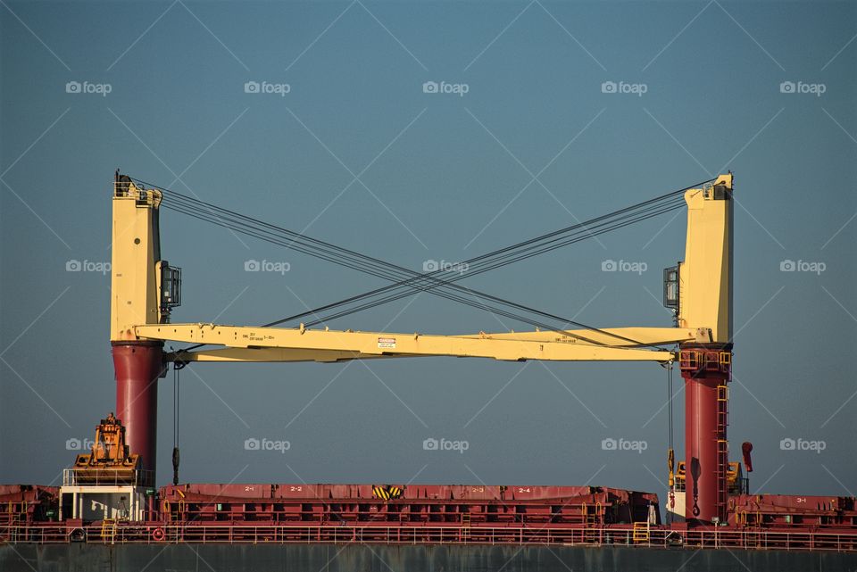 Cargo Ship Cranes