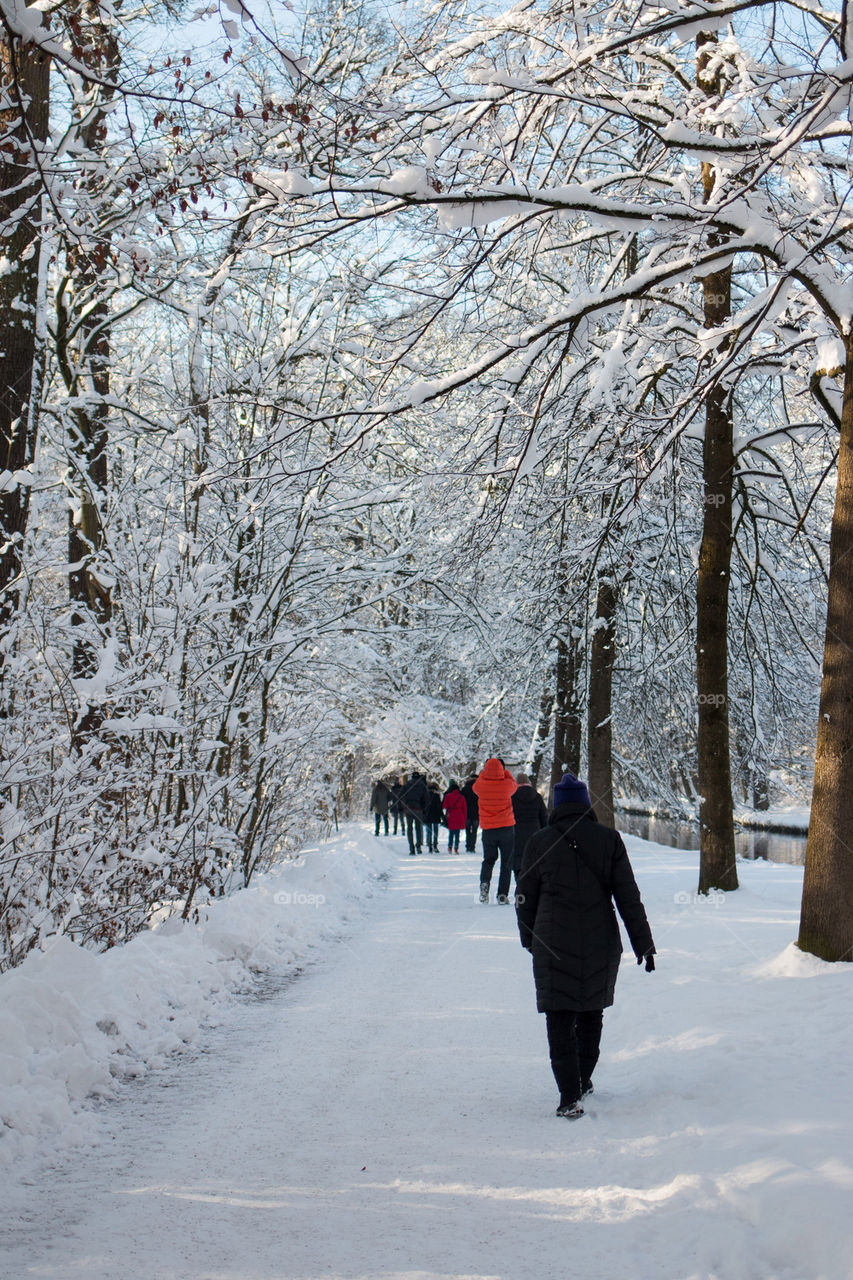 Everyone enjoying the fresh snow 