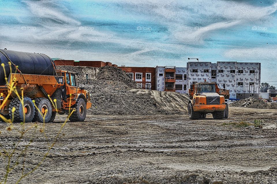 Volvo in construction and land redevelopment. Volvo in construction and land redevelopment