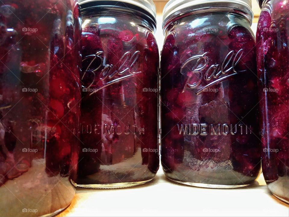 blueberry pie filling Ball Jar