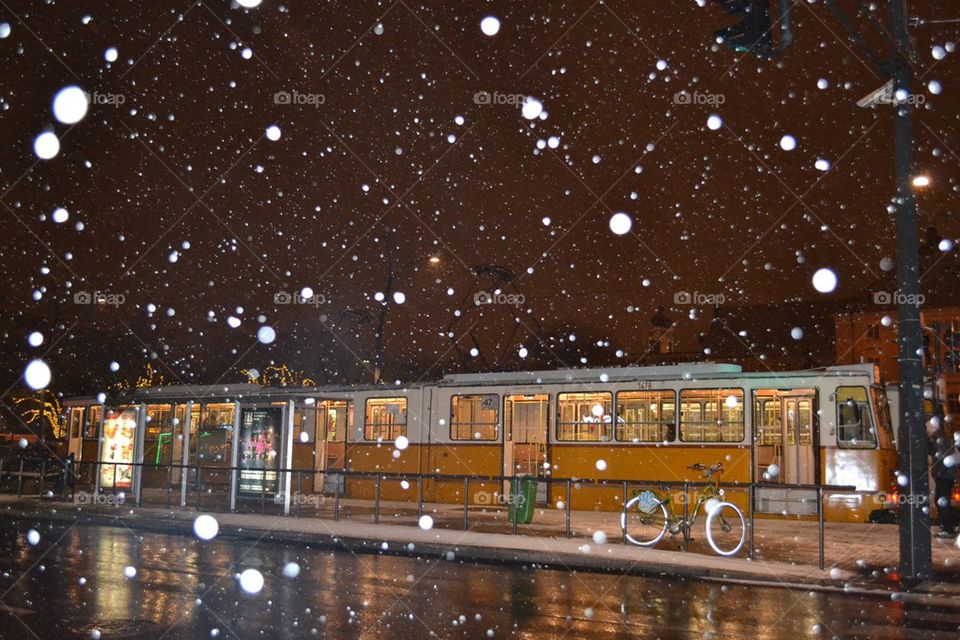 Snowing Budapest 