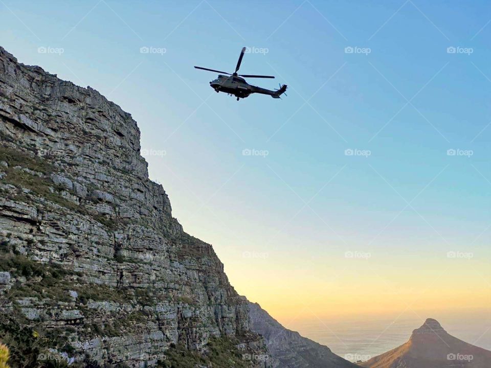 Rescuing mountain climber