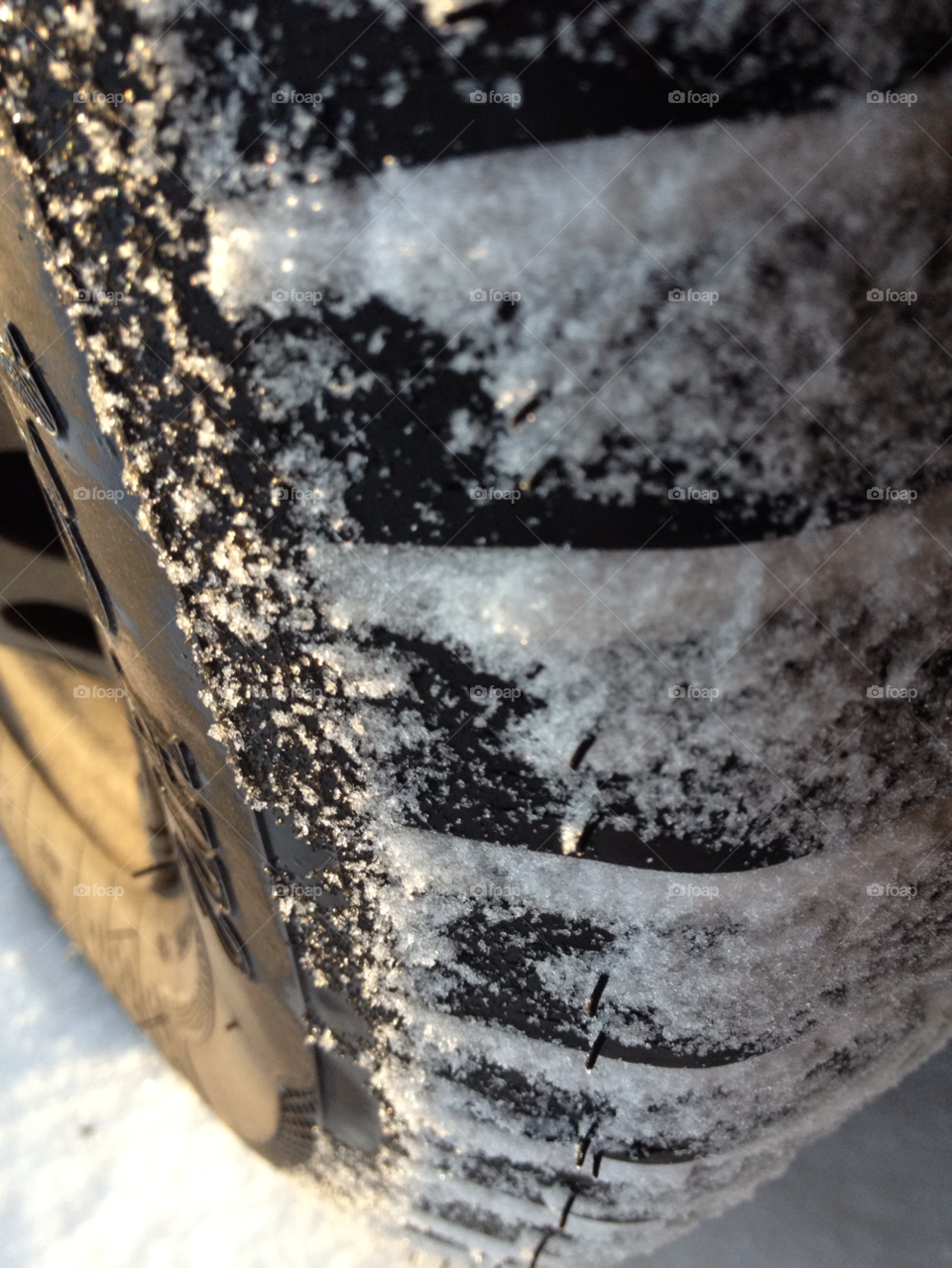snow winter tires car deck by liselott