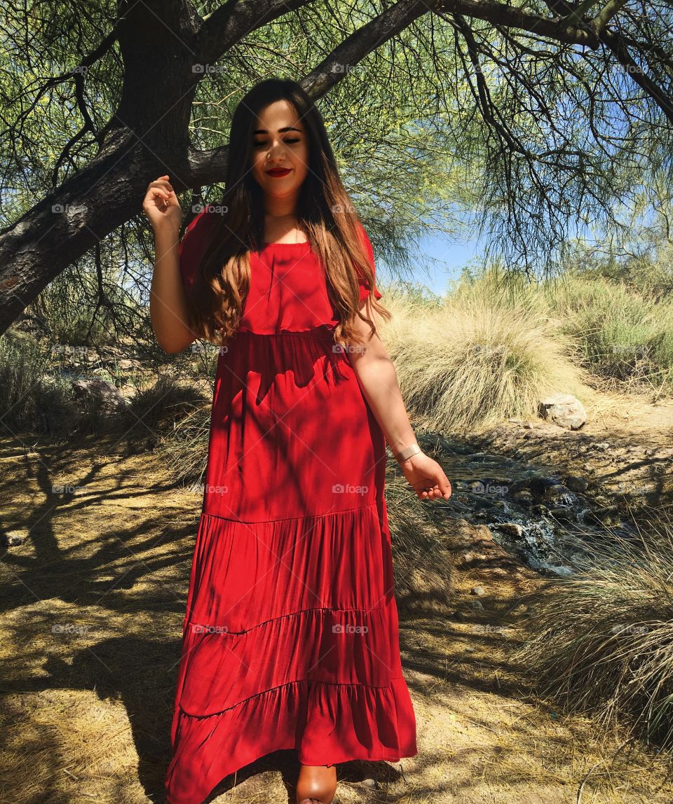 Desert red dress