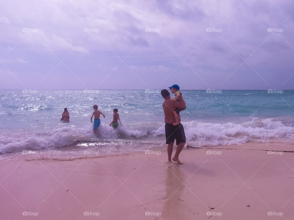 First time in the ocean 