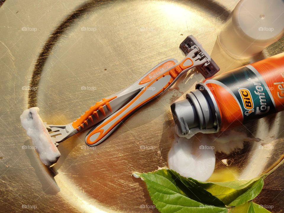 Shaving cream and razors