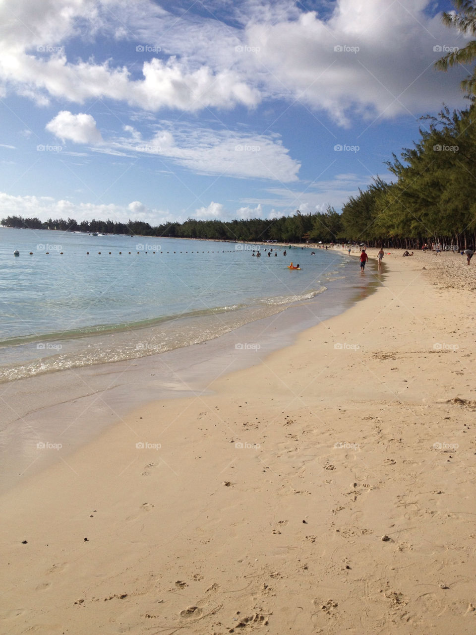 beach ocean sky blue by tanushri123