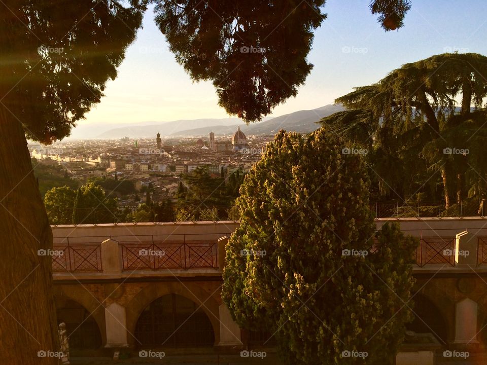 Panoramic view of the city of Florence, Italy.