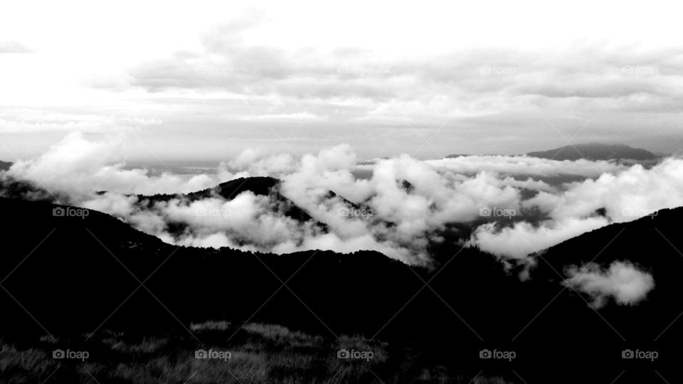 Clouds on the mountains