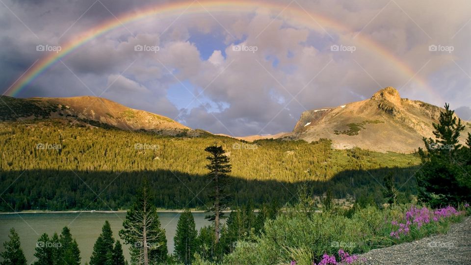 Landscape, Rainbow, No Person, Mountain, Scenic