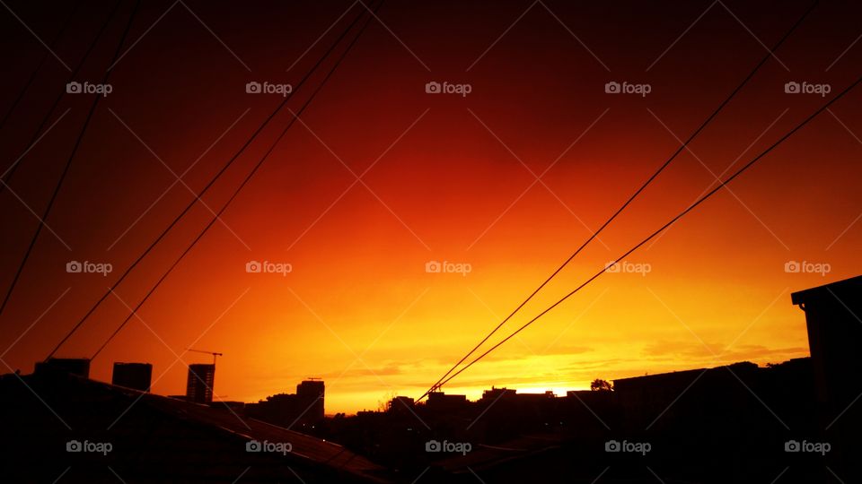 Sunset in Tirana
