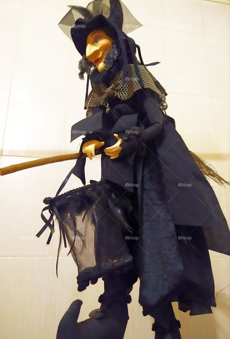 Witch on a broom
