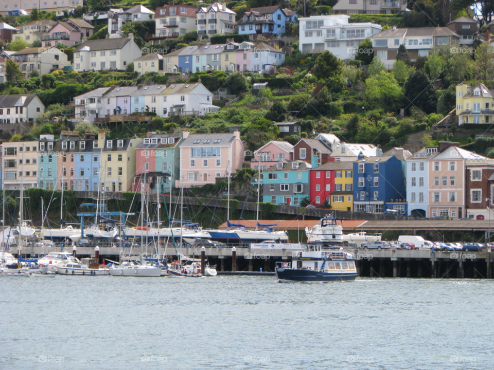 england ocean boats trees by angeljack