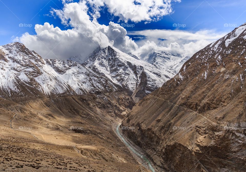 A road way to heaven , Khab is a small village in the state of Himachal Pradesh, India. It is located in the Sutlej river valley near the India-Tibet border.