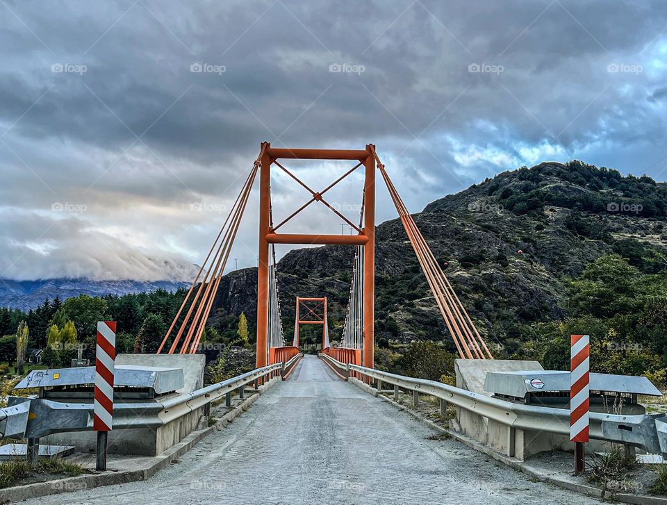 bridge in Chilean Patagonia
