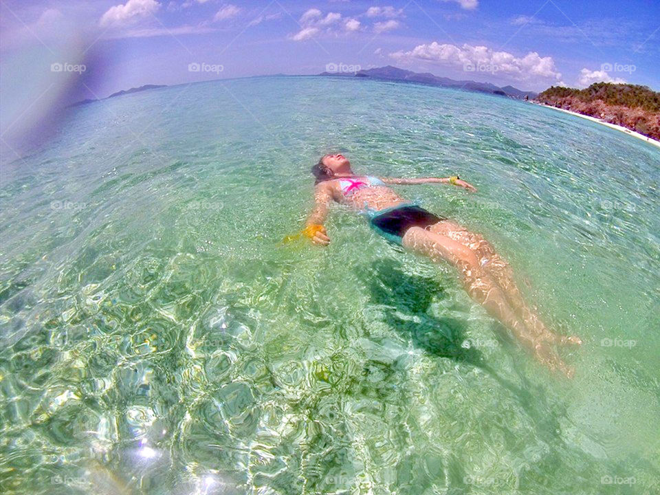 Girl Swimming during Summer