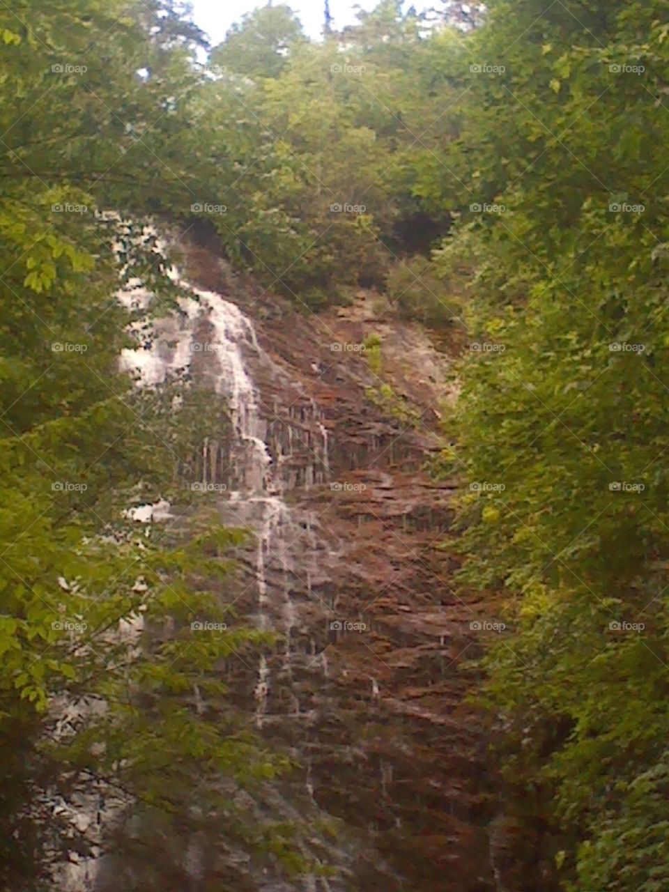 The beautiful Mingo Falls in Cherokee, North Carolina.