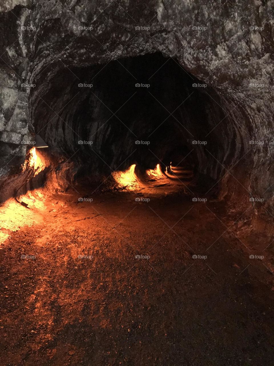 Ooh spooky! Entering a cave in a volcano 