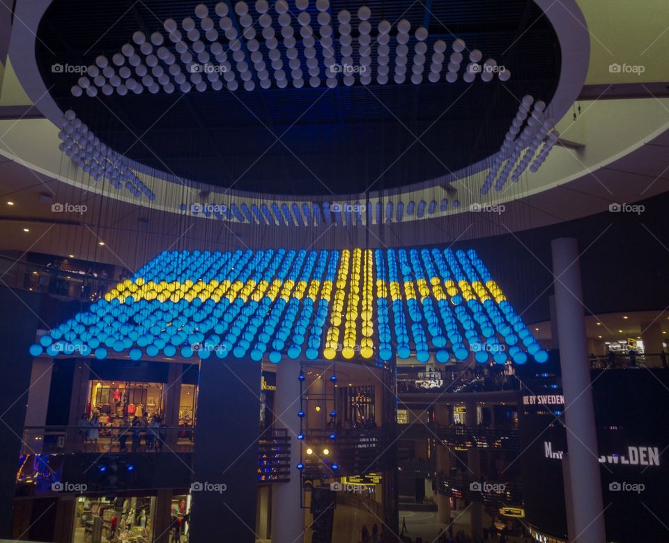 Sweden flag on display