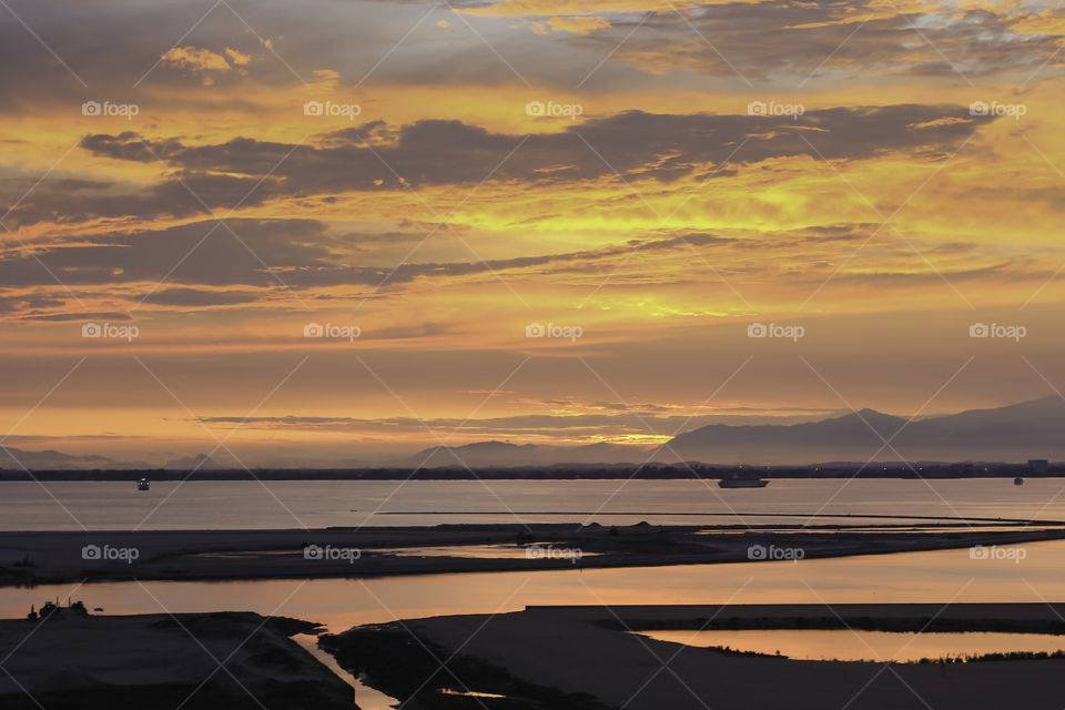 Dawn of a new day over Penang Island.