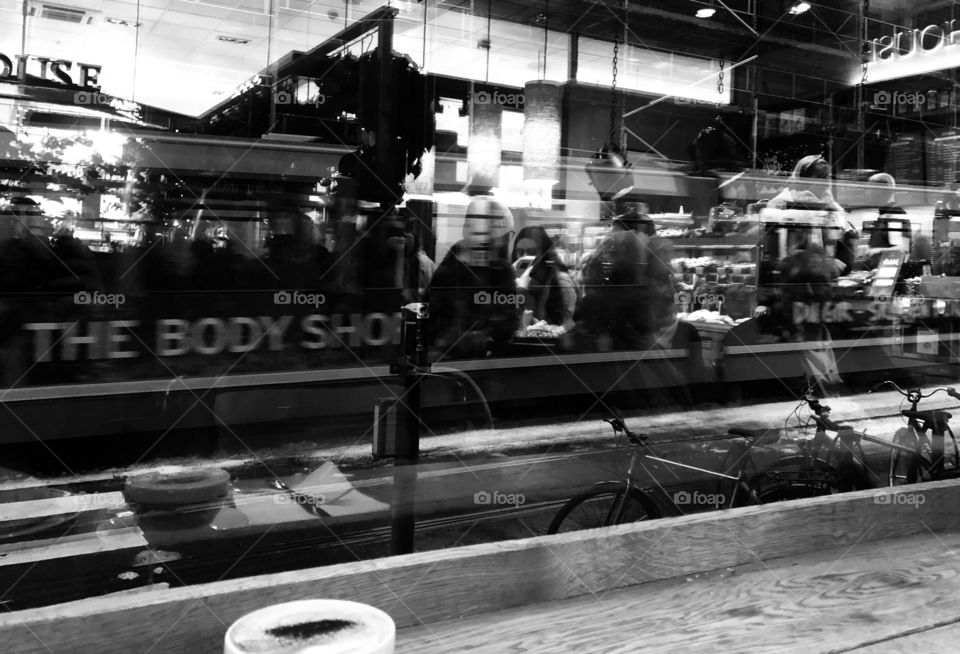 Urban life in black and white