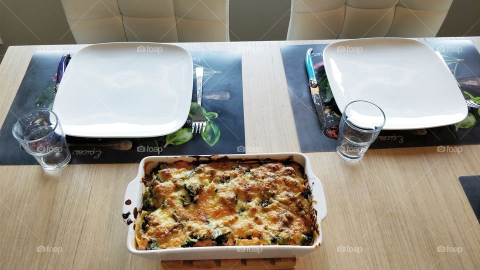 salmon broccoli lasagna