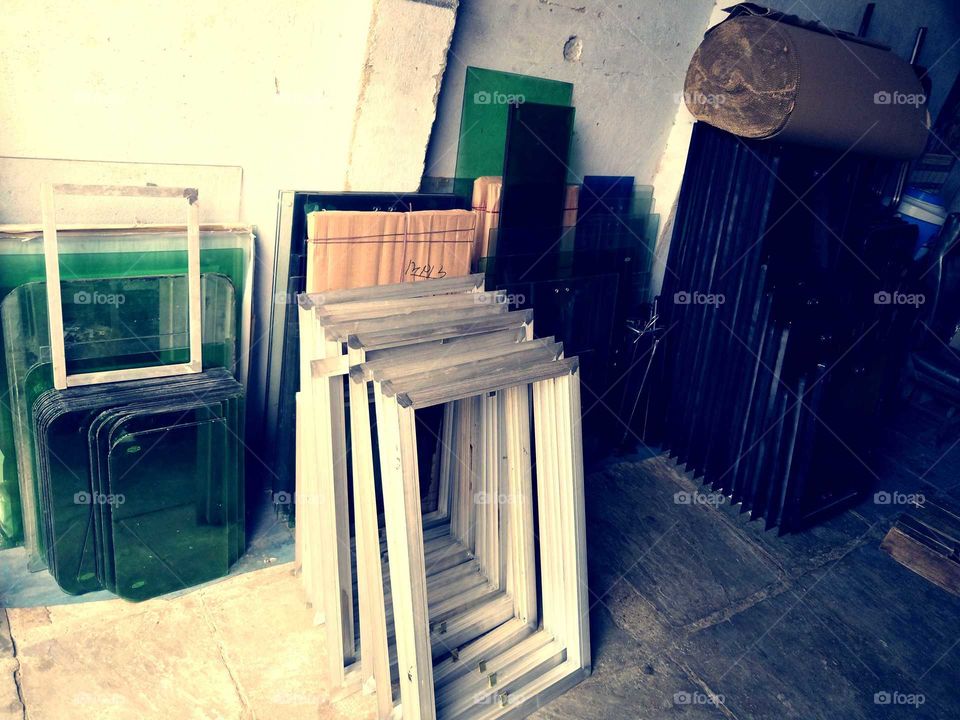 bus window Indian workshop