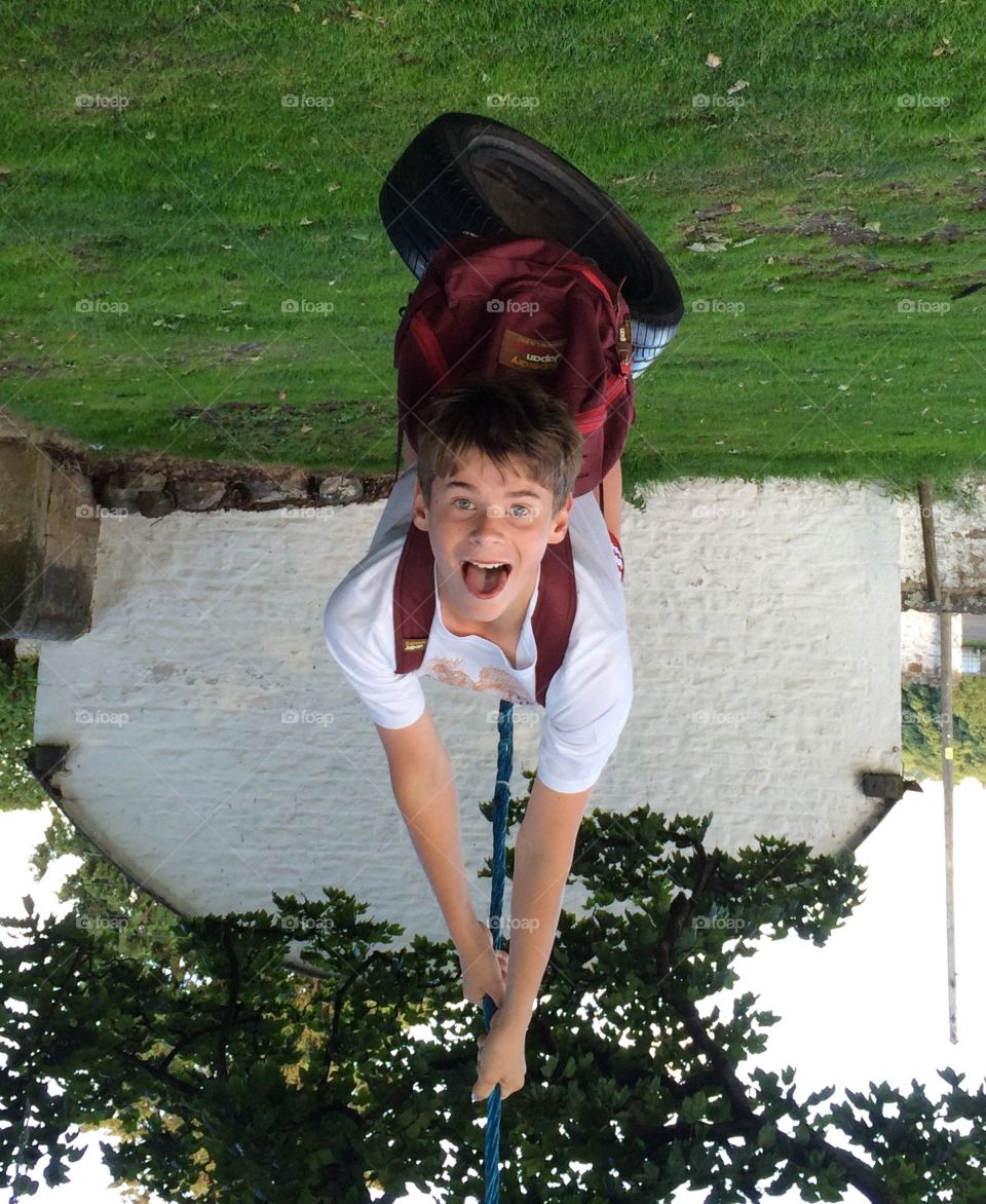 Piercebridge Swing. Went for an evening walk and my son found this tyre swing ...