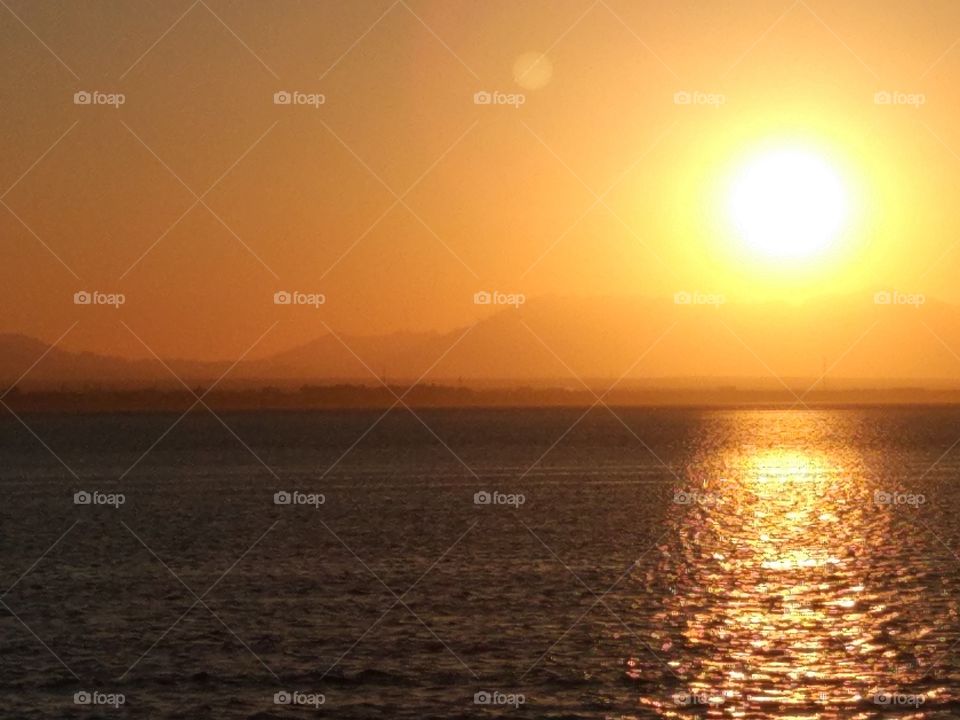 Egypt. Red sea. Sunset