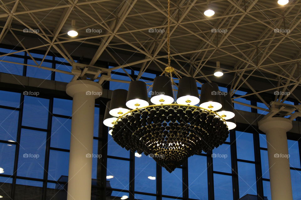 chandalier in mall