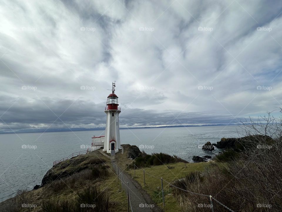 Lighthouse on rocky point