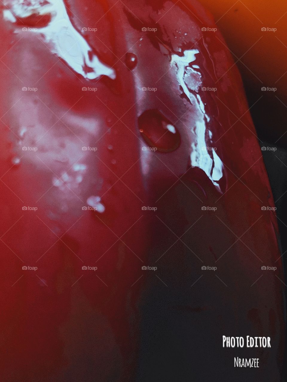 Red peppers sweet and wet