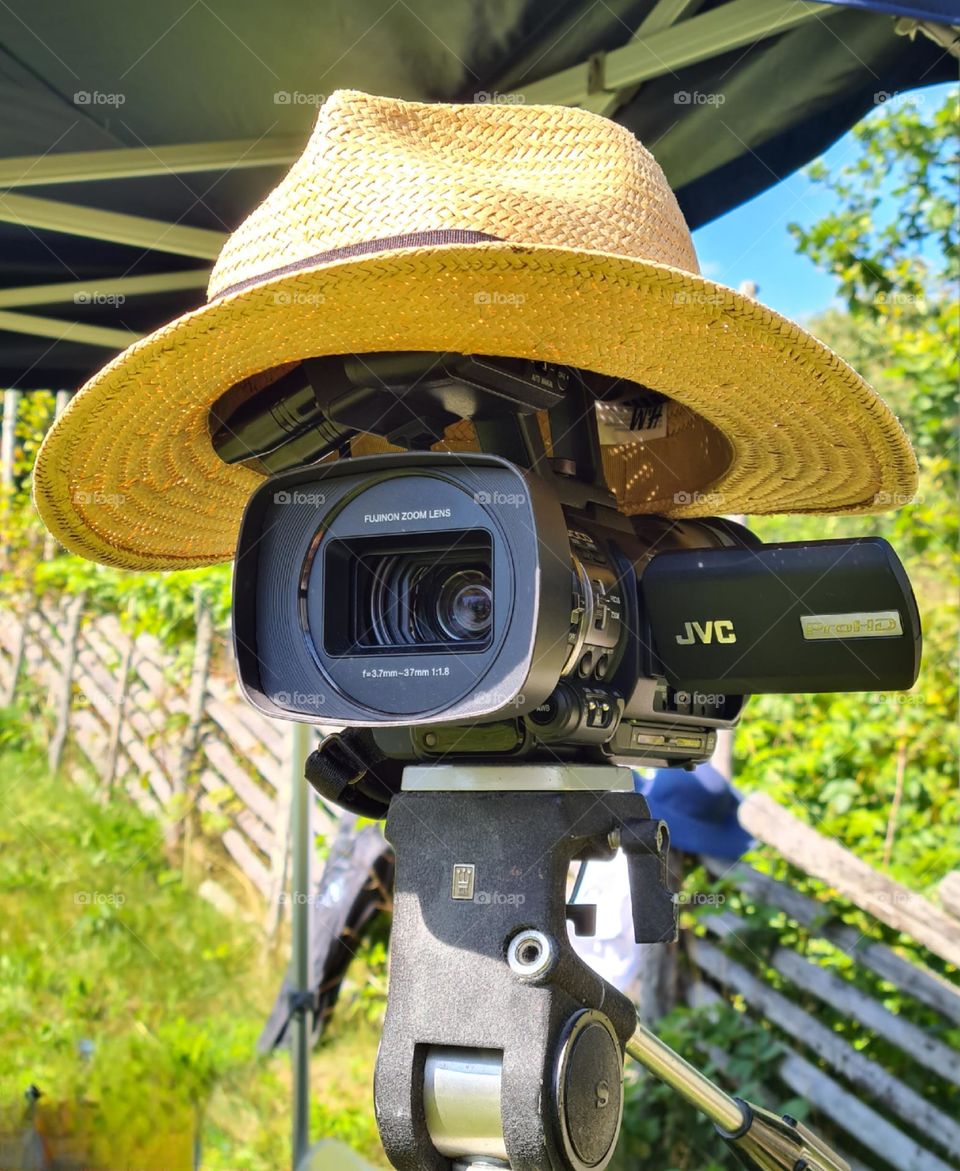 Hat on a camera