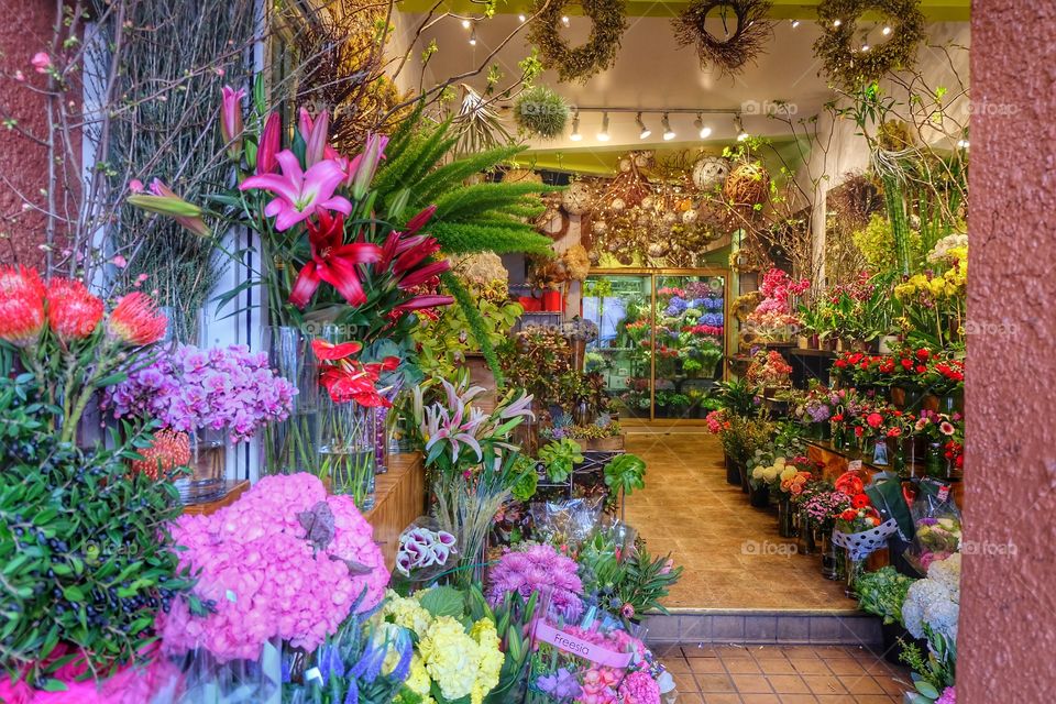 Beautiful florist store front in San Francisco. 