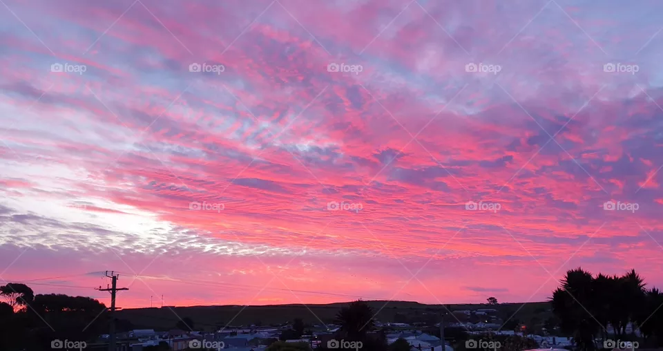 sunset in Stanley