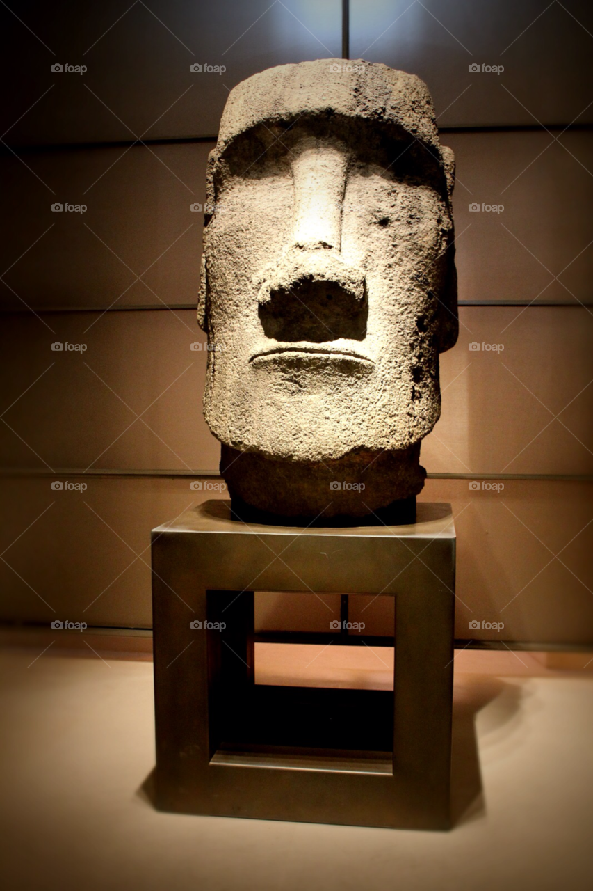 stone head ancient display by stevehardley7