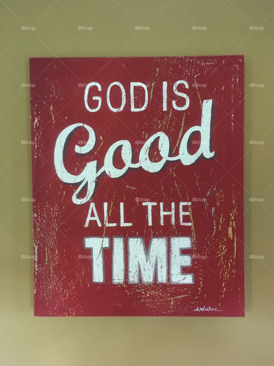 God is good sign 