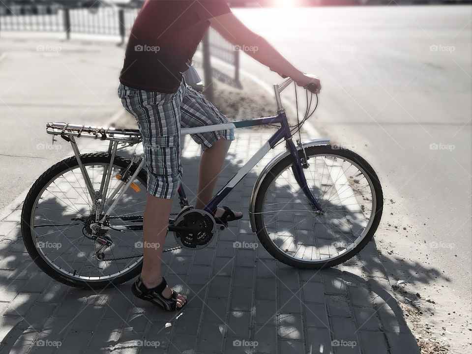 Enjoying the last summer days riding a bicycle 