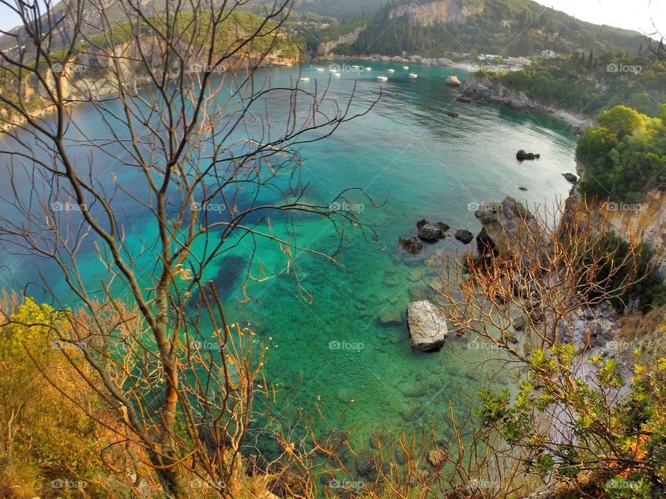 Corfu island rovinia beach paradise