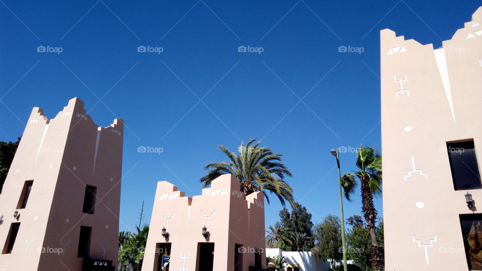 Scenic view of old castle