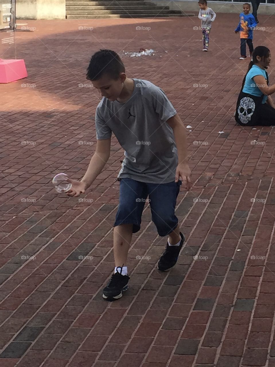 Boy and bubble