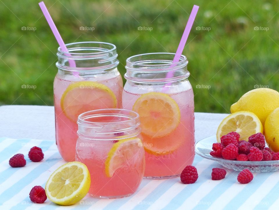 Fresh pink lemonade