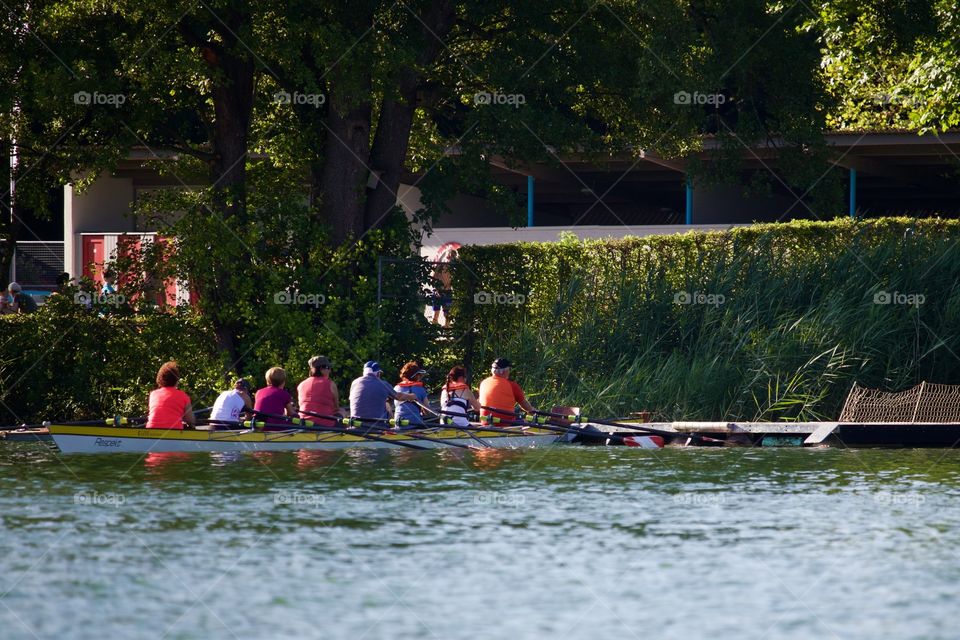 People Having Fun Rowing
