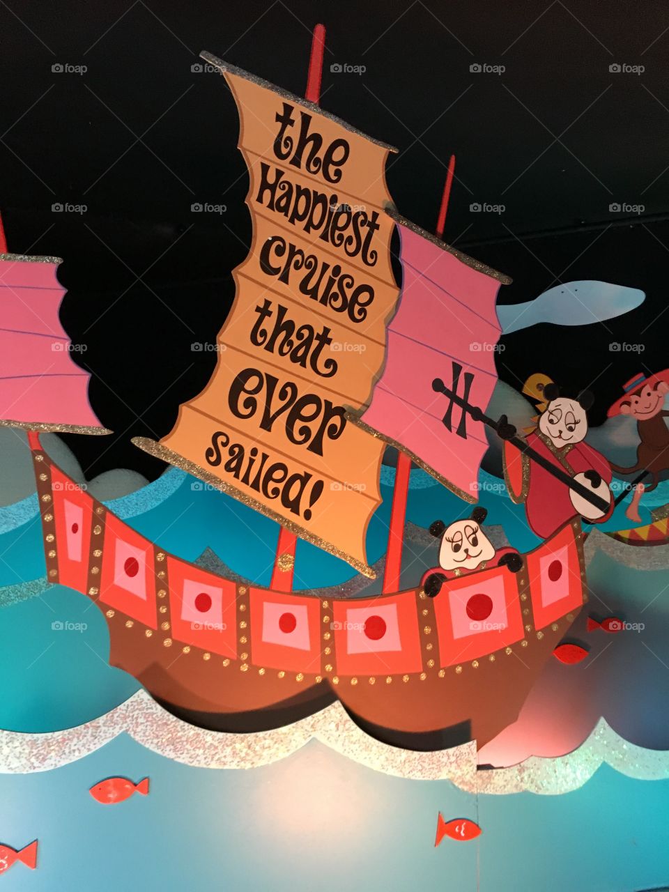 "The happiest cruise that ever sailed". It's A Small World at Disneyland. 