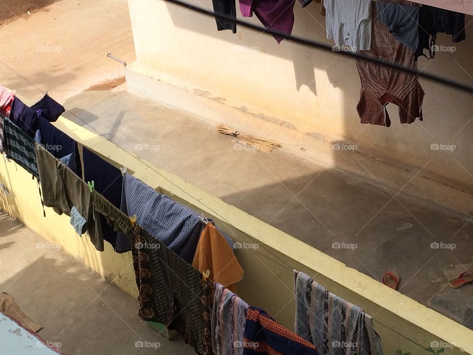 drying clothes 