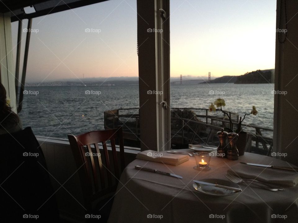 Dinner for two on the bay