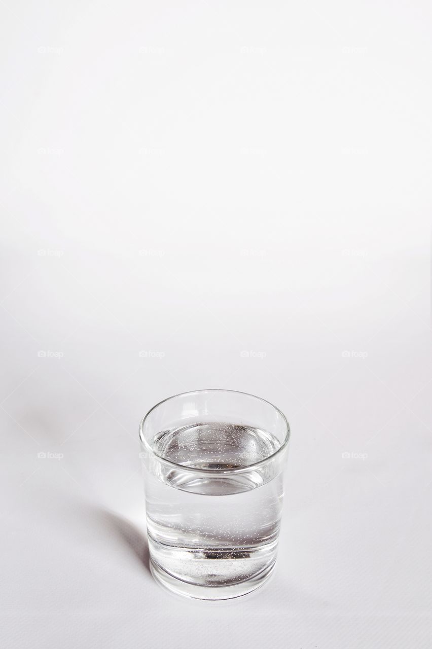 a glass of water. Zen meditation