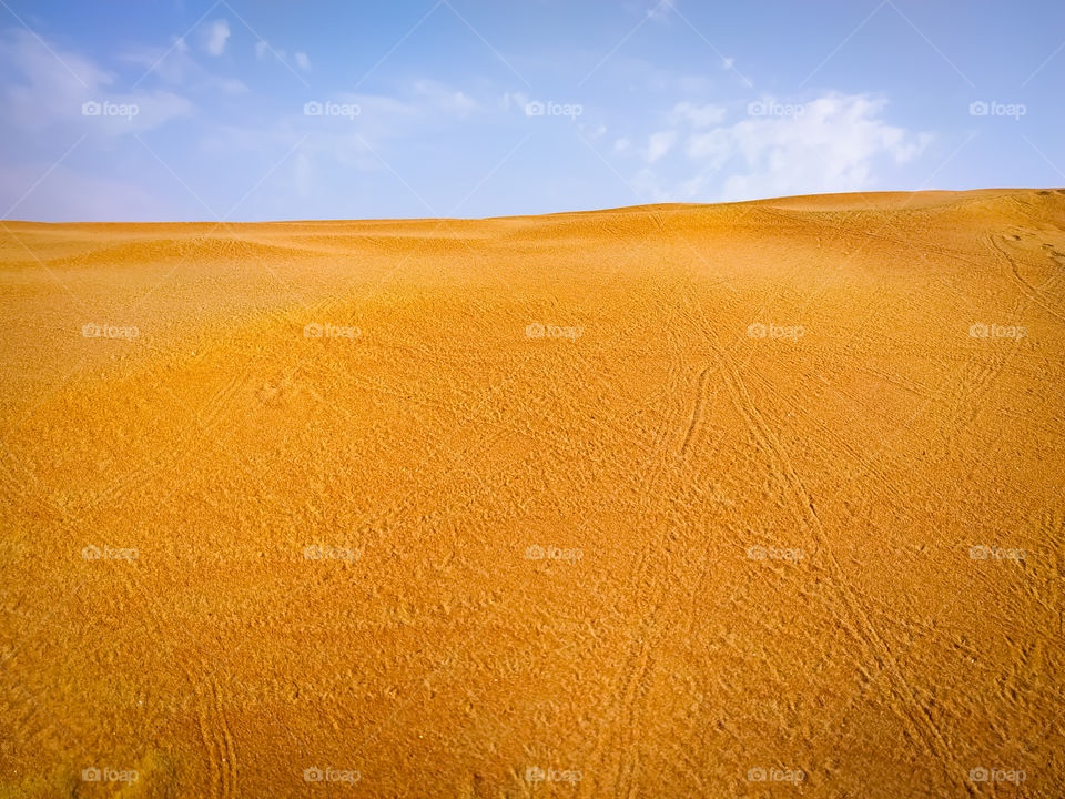 Sand dunes in the desert.in Rajasthan India